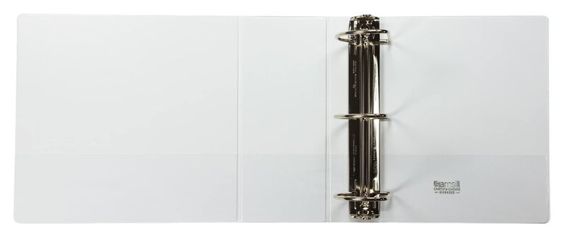 Samsill Plant-Based 5 Inch Durable D- Ring, Made in USA, View Binder, Eco-Friendly, USDA Certified Biobased, White - Image 4