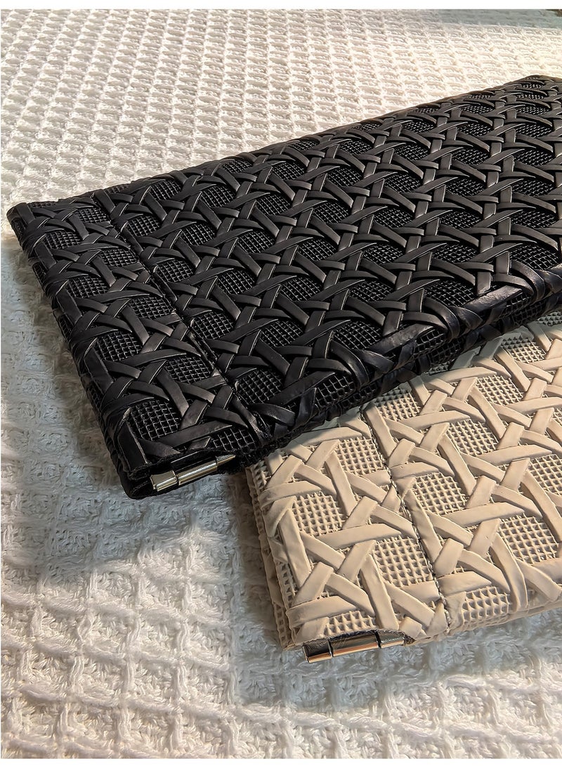 .حقائب نظارات 2 قطعة، كيس PU الناعم للنظارات الشمسية، حقيبة مستطيلة مزخرفة بخيوط العنب، علبة لتقديم الإطارات البصرية والنظارات، حقيبة نظارات عالمية للرجال والنساء والأطفال، هدية مثالية لحقيبة متعددة الاستخدامات.