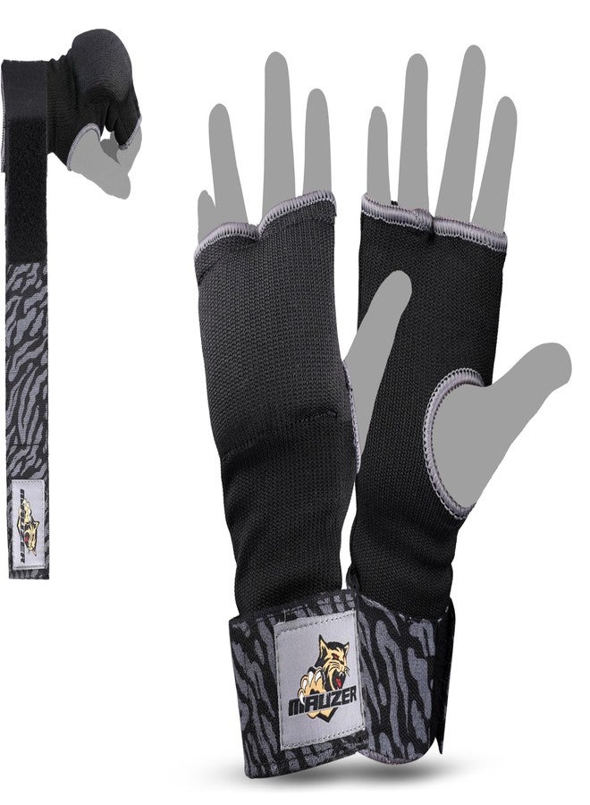 MAUZER Gel Boxing Hand Wraps Inner Gloves | Elastic Padded Fist Protection with Long Wrist Strap | MMA, Muay Thai Kickboxing, Taekwondo Training - Image 1