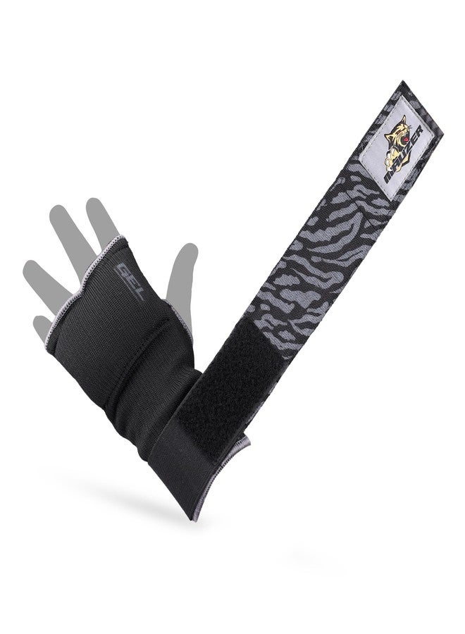 MAUZER Gel Boxing Hand Wraps Inner Gloves | Elastic Padded Fist Protection with Long Wrist Strap | MMA, Muay Thai Kickboxing, Taekwondo Training - Image 2