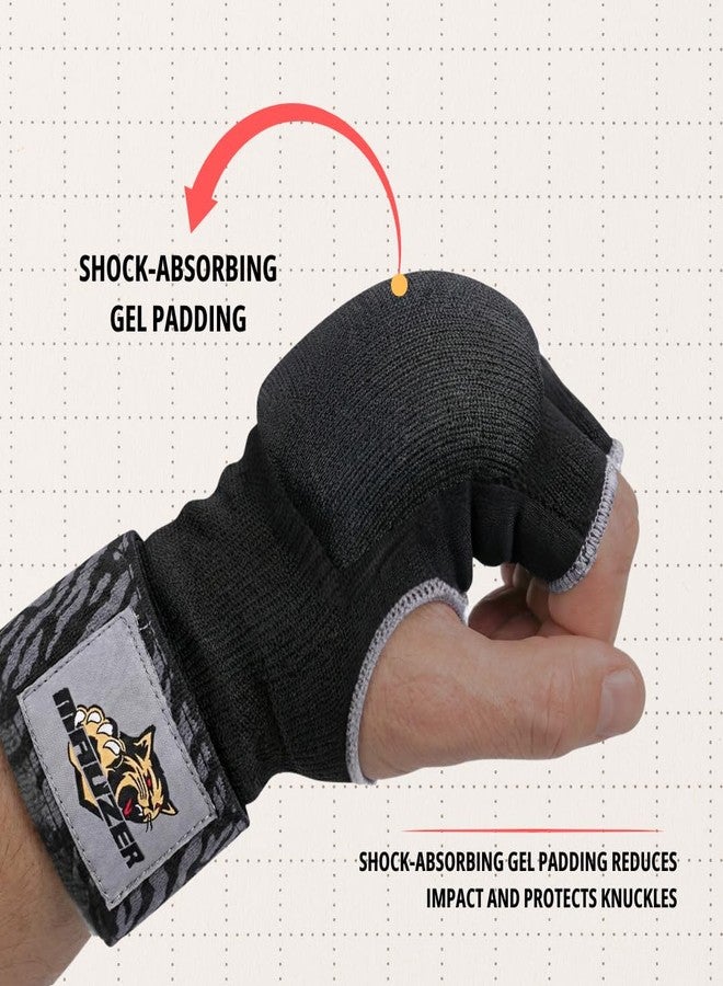 MAUZER Gel Boxing Hand Wraps Inner Gloves | Elastic Padded Fist Protection with Long Wrist Strap | MMA, Muay Thai Kickboxing, Taekwondo Training - Image 5