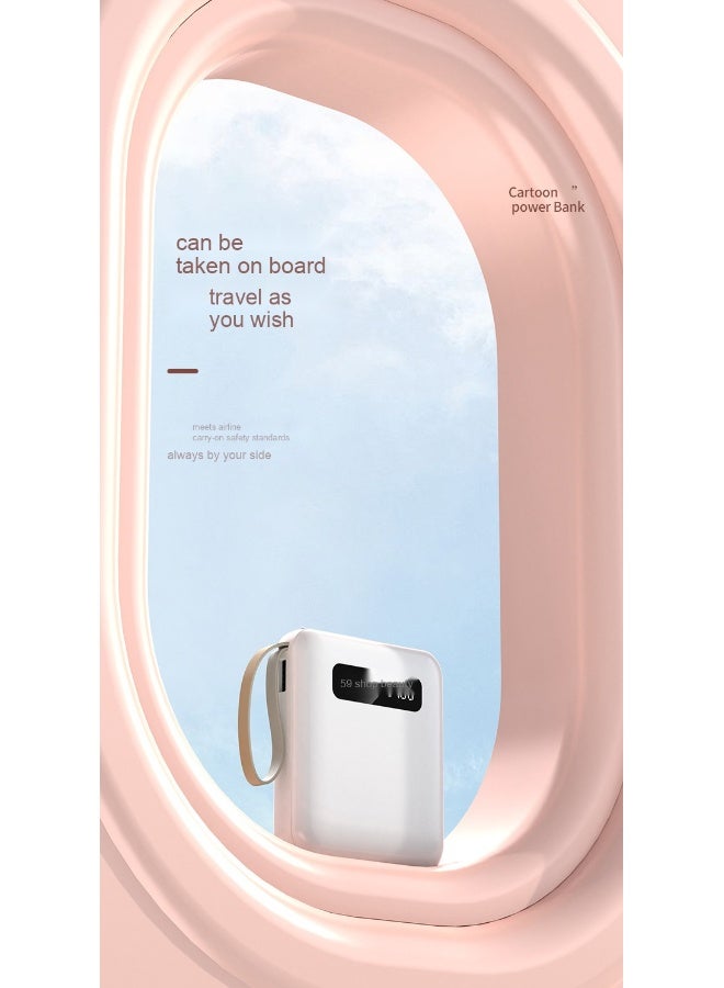 10000mAh Portable Power Bank with Digital Display and Built-in Cable - Compact High-Capacity Mobile Charger for Easy Carrying - Image 4