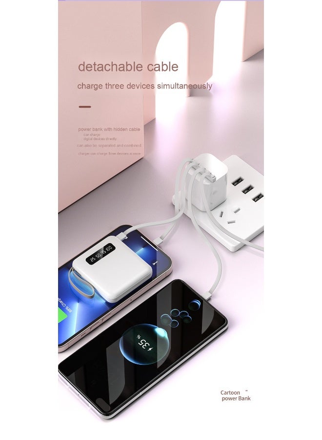 10000mAh Portable Power Bank with Digital Display and Built-in Cable - Compact High-Capacity Mobile Charger for Easy Carrying - Image 5