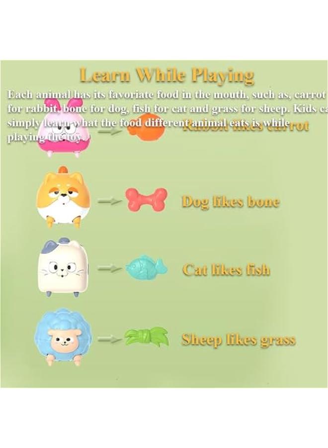 Pull  Go Animal Toy for Kids, Creative Geometric Crawling Toy Pull and Go Car Toy Pull String Sheep Toy Wind-up Car Toy Walking Animal Toy Montessori Toy for Babies (Cotton Sheep) - Image 4