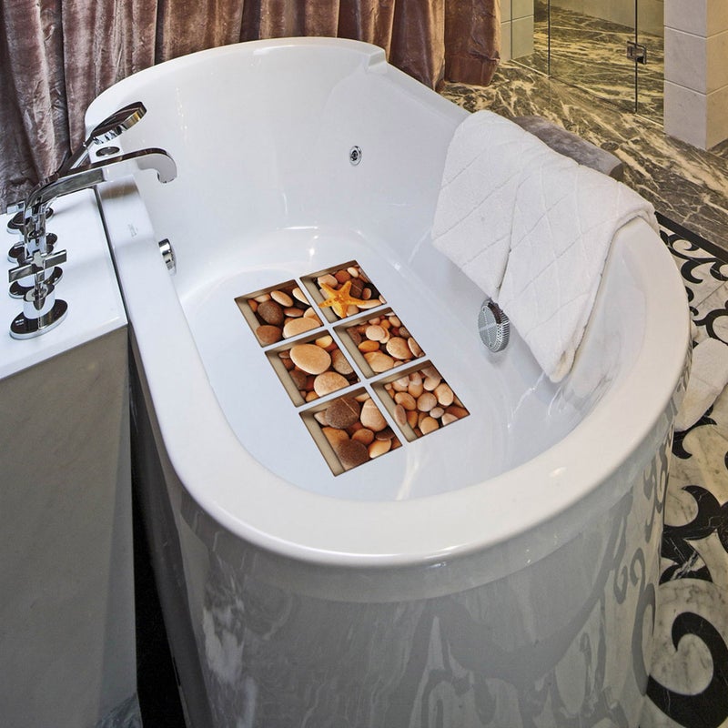 12 Pcs 3D Bathtub Stickers Non- Removable Bathtub Decals Wall Stickers for Bathroom Toilet (13x13cm) - Image 4