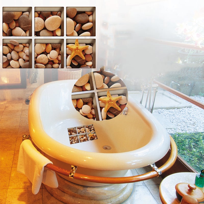 12 Pcs 3D Bathtub Stickers Non- Removable Bathtub Decals Wall Stickers for Bathroom Toilet (13x13cm) - Image 5