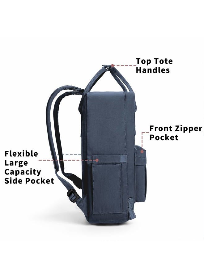 KALIDI Casual Backpack for Women,15 Inches Laptop Backpack Classic Camping Rucksack Travel Outdoor Daypack College Bag Grey Blue - Image 5