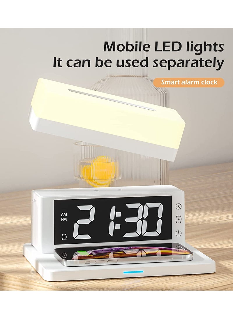 general Wireless Charging Station Alarm Clock Fast 15W 3 in 1 Wireless Charger with Bedside Lamp Qi Wireless Charging Pad for iPhone 13/12/11/Pro/Max/XS/XR/X/8/8 Plus Applepods Pro/3/2/1 - Image 4