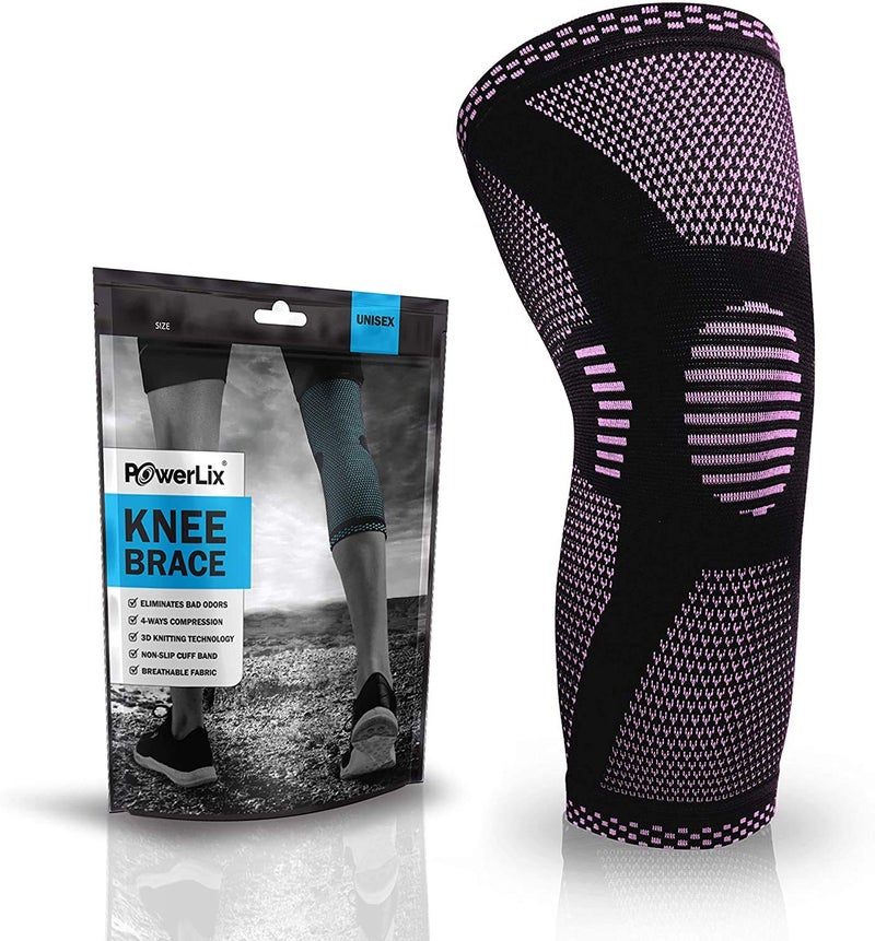 POWERLIX Knee Compression Sleeve - Best Knee Brace for Knee Pain for Men & Women - Knee Support for Running  Basketball  Volleyball  Weightlifting  Gym  Workout  Sports - Please Check Sizing Chart - Image 2