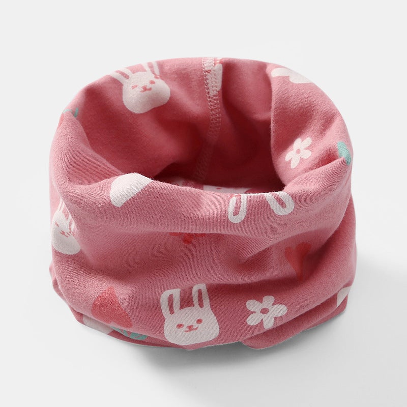 Cotton Kids Neck Gaiter Warm Autumn Winter Scarf Yellow puppy  - Image 2