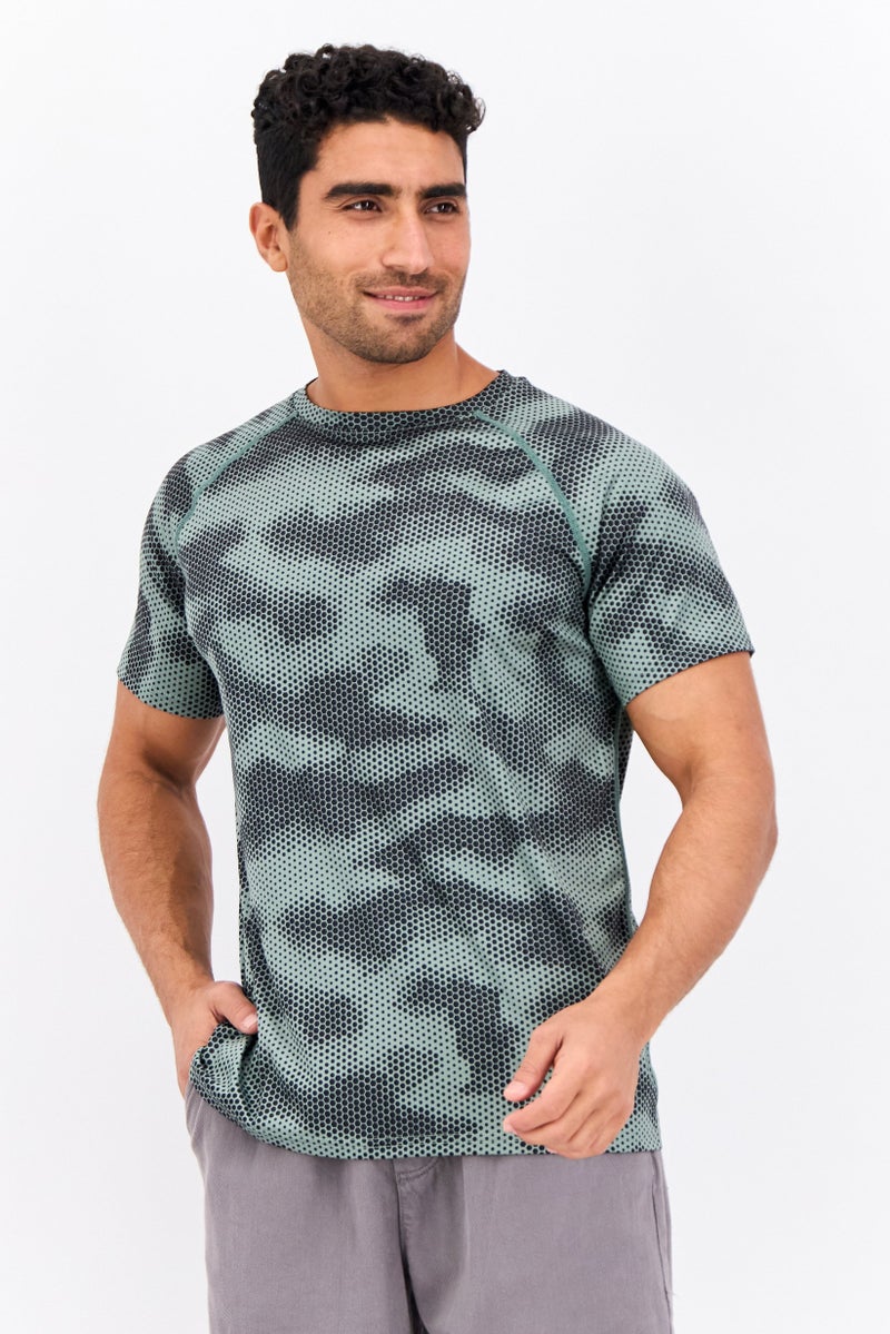 Nordland Men Sportswear Fit Short Sleeves Training T-Shirts, Green  - Image 1