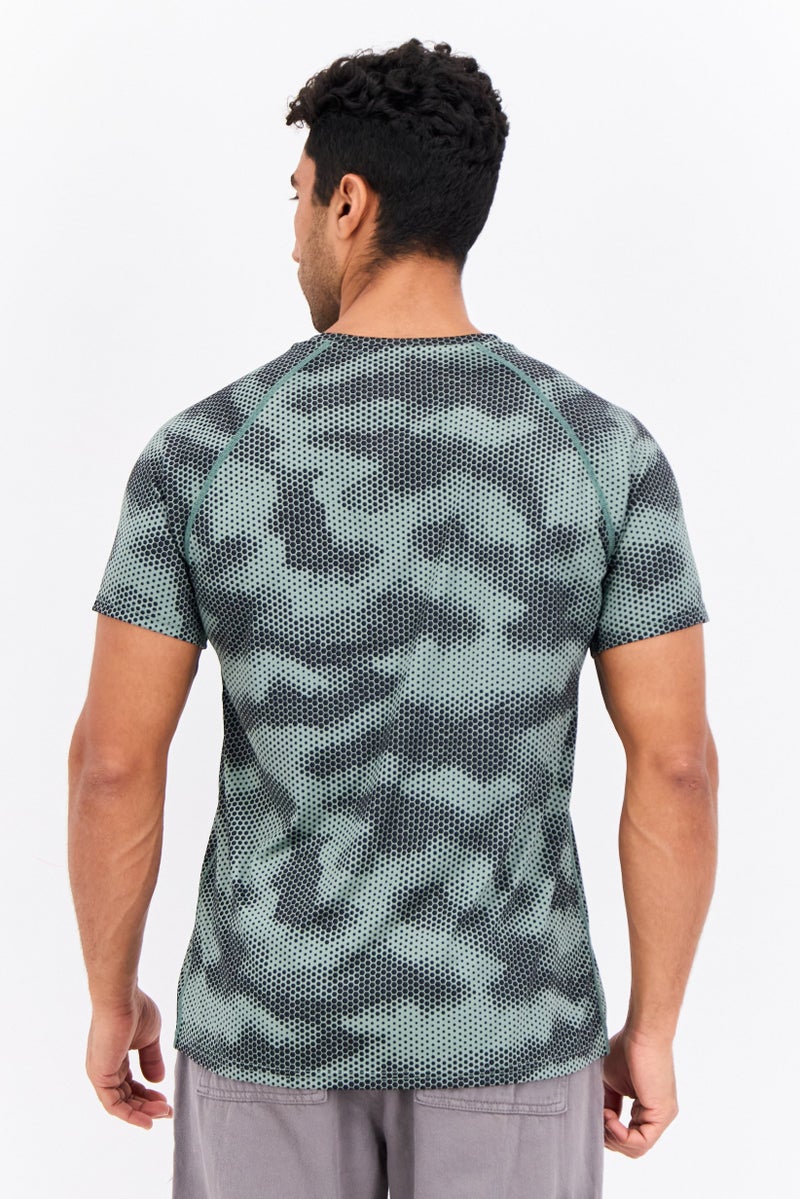 Nordland Men Sportswear Fit Short Sleeves Training T-Shirts, Green  - Image 3