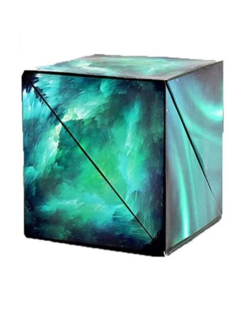 Shape Shifting Box Magic Cube Magnetic Puzzle Extraordinary 3D Fidget Toy Transforms into Over 72 Shapes Gift for Relieve Stress and Anxiety Relief (Green)