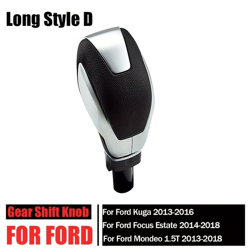 Automatic Car Stick Shift Knob 15mm Black Silvery Shifter Lever Head - Image 1