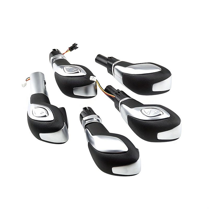Automatic Car Stick Shift Knob 15mm Black Silvery Shifter Lever Head - Image 5