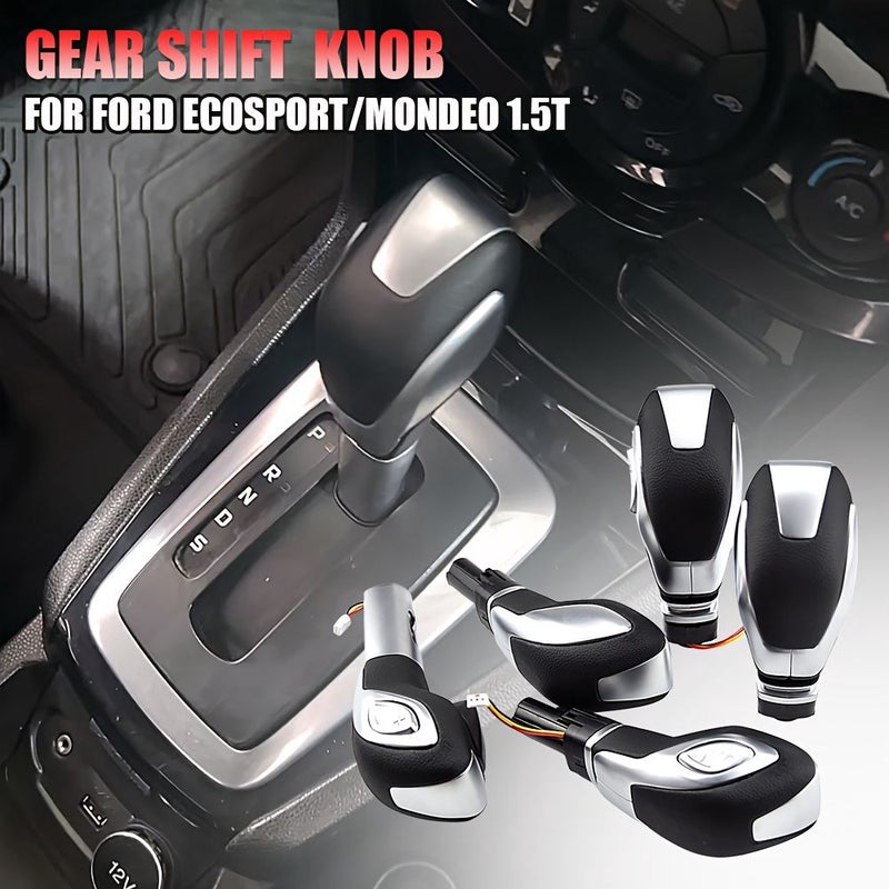 Automatic Car Stick Shift Knob 15mm Black Silvery Shifter Lever Head - Image 4
