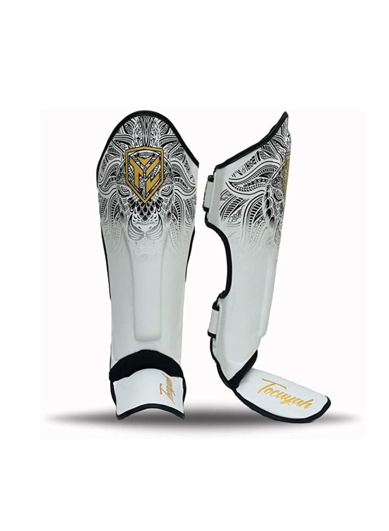 TOCAYAH Black Lion Shin Guard Limited Edition Boxing Training Safety Shin Guard | Tocayah Boxing Protective Gear Safety Shin Guards Martial Arts Boxing Gym Training Football Protective Sleeves Leg Pad - Image 3