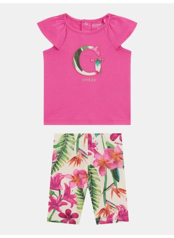 GUESS Kids Short Sleeve T-Shirt And Leggings Set