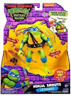 تيناجر ميوتنت نينجا ترتلز ألعاب زملاء اللعب من Mutant Mayhem مقاس 5.5 سم من ليوناردو ديلوكس نينجا شوتس  - Image 4