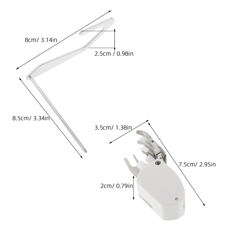 Heavy Duty Sewing Machine Presser Foot For Thick Fabric With Guide Bar And Rolled Hemmer - Image 3
