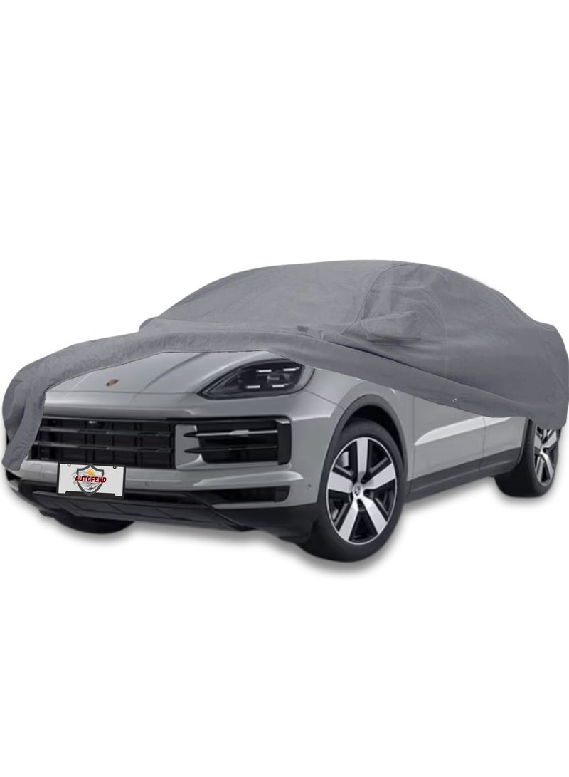 Zipporah All Weather Premium Lightweight 6-Layers Protective Car Cover 210T Compatible for 2018-2025 Porsche Cayenne Coupe with Left Driver Side Door Zipper, Security Lock and Mirror Pockets - Image 1