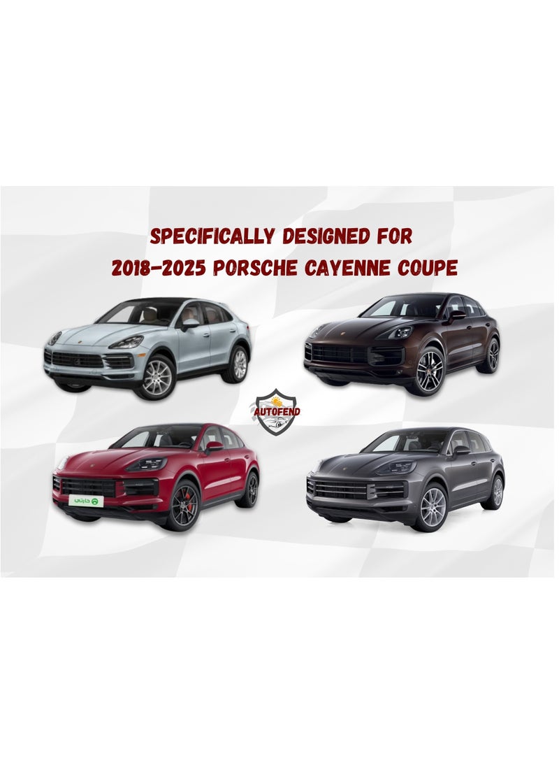 Zipporah All Weather Premium Lightweight 6-Layers Protective Car Cover 210T Compatible for 2018-2025 Porsche Cayenne Coupe with Left Driver Side Door Zipper, Security Lock and Mirror Pockets - Image 5