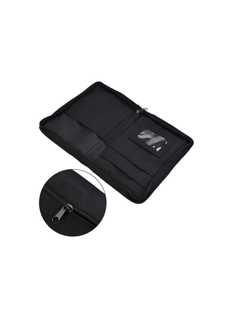 GGOOT Car Glove Box Compartment Organizer, Multipurpose Soft Zippered Pouch Registration, Owner Manual Wallet Center Console Storage Case Pouch Holder for Card, Licenses, Registration  - Image 4