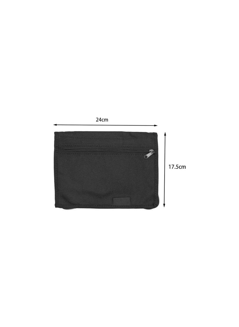 GGOOT Car Glove Box Compartment Organizer, Multipurpose Soft Zippered Pouch Registration, Owner Manual Wallet Center Console Storage Case Pouch Holder for Card, Licenses, Registration  - Image 5