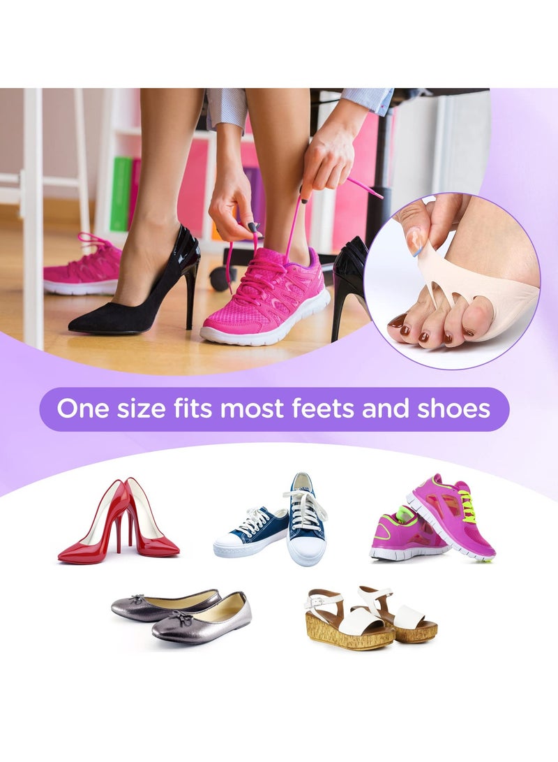 Honeycomb Forefoot Cushions - Reusable Metatarsal Pads for Foot Fatigue Relief, Sweat Absorption, and Comfort in Various Shoe Types (5 Pairs) for Women. - Image 4