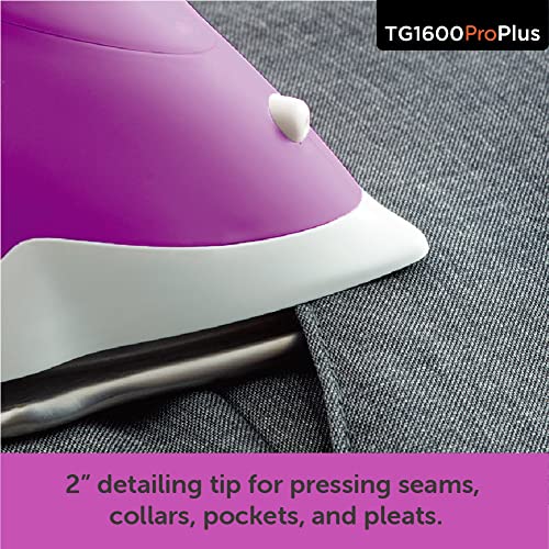 oliso TG1600 ProPlus Smart Iron with Auto-Lift – 1800 Watt Steam Iron for Clothes, Sewing, Quilting & Crafting – Diamond Ceramic-Flow Soleplate, Orchid - Image 4