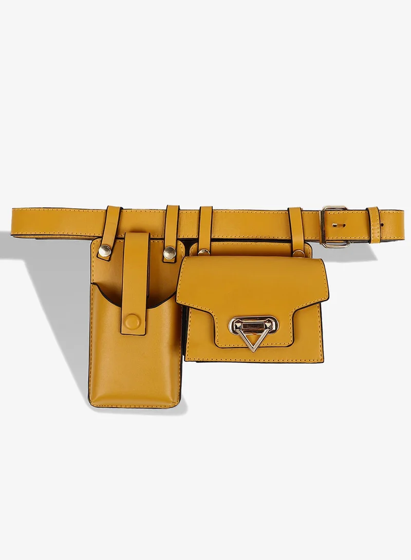 Haute Sauce On-The-Go Glamour Yellow Belt Bag
