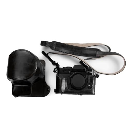 kinokoo Camera Case for Fujifilm XT10 T20 XT30 XT30 II,FullBody PU Leather Protective Case cover Fuji X-T30 II X-T30 X-T20 X-T10 Camera with 16-50mm and 18-55mm Lens -with Shoulder Strap - Black - Image 1