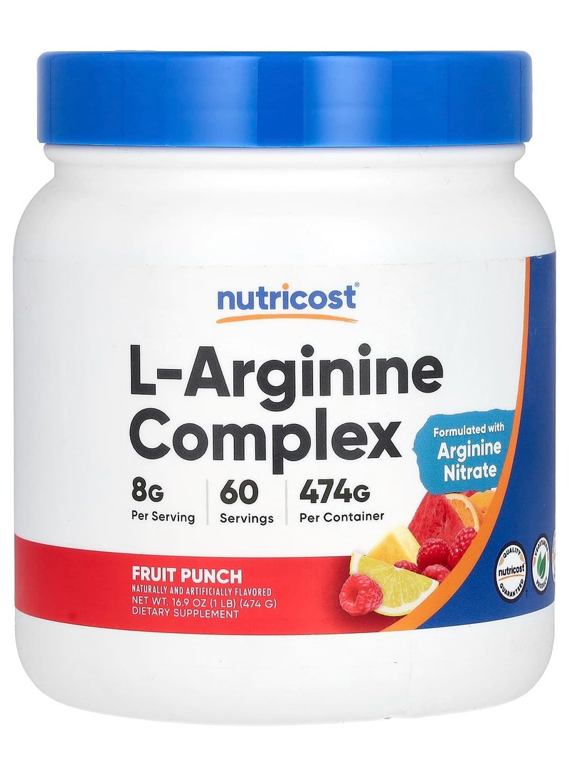 L-Arginine Complex, Fruit Punch, 16.9 oz (474 g)
