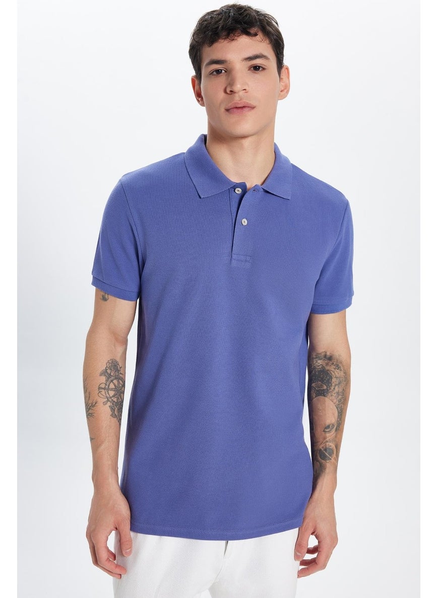 Men's Slim Fit Slim Fit Cotton Dark Lilac Polo Neck T-Shirt - pzsku/ZA3F27001006A5C1599E1Z/45/_/1741286122/f3f4a5b6-be6f-4616-b165-4642696db5d6