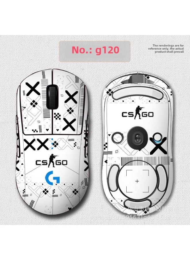 Generic - Anti-slip Mouse Stickers Logitech GPW One Or Two Generation GPROX Special All-inclusive Sweat-absorbent Anti-sweat Hand Stickers Lizard Skin-Color:GPW Second Generation ] - Image 1