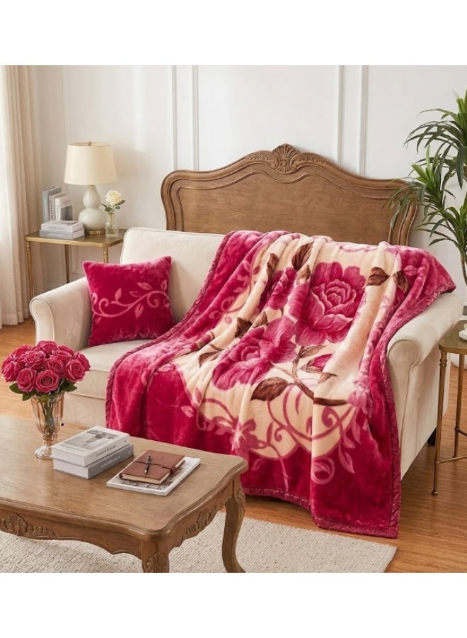 SMART HOME Heavy winter blanket, measuring 240 cm by 200 cm and weighing 3 kg, super soft double-layer blanket made of high-quality materials - Image 2