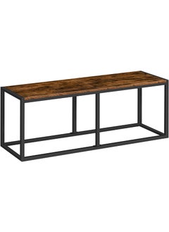 INDIAN DECOR INDIAN DECOR XL5681 Dining Bench 36 Inch Table Bench Industrial Style Indoor Bench Steel Frame Easy to Assemble for Kitchen Dining Room Rustic Brown and Black 
