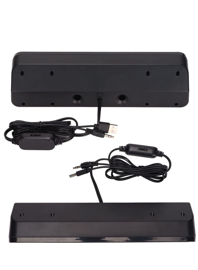 Wired Soundbar, TV Sound Bar with Subwoofer, USB HiFi 360 Degree Stereo Desktop Speaker, Home Theater Surround Sound System Speaker, for TV Gaming Projector  - Image 4