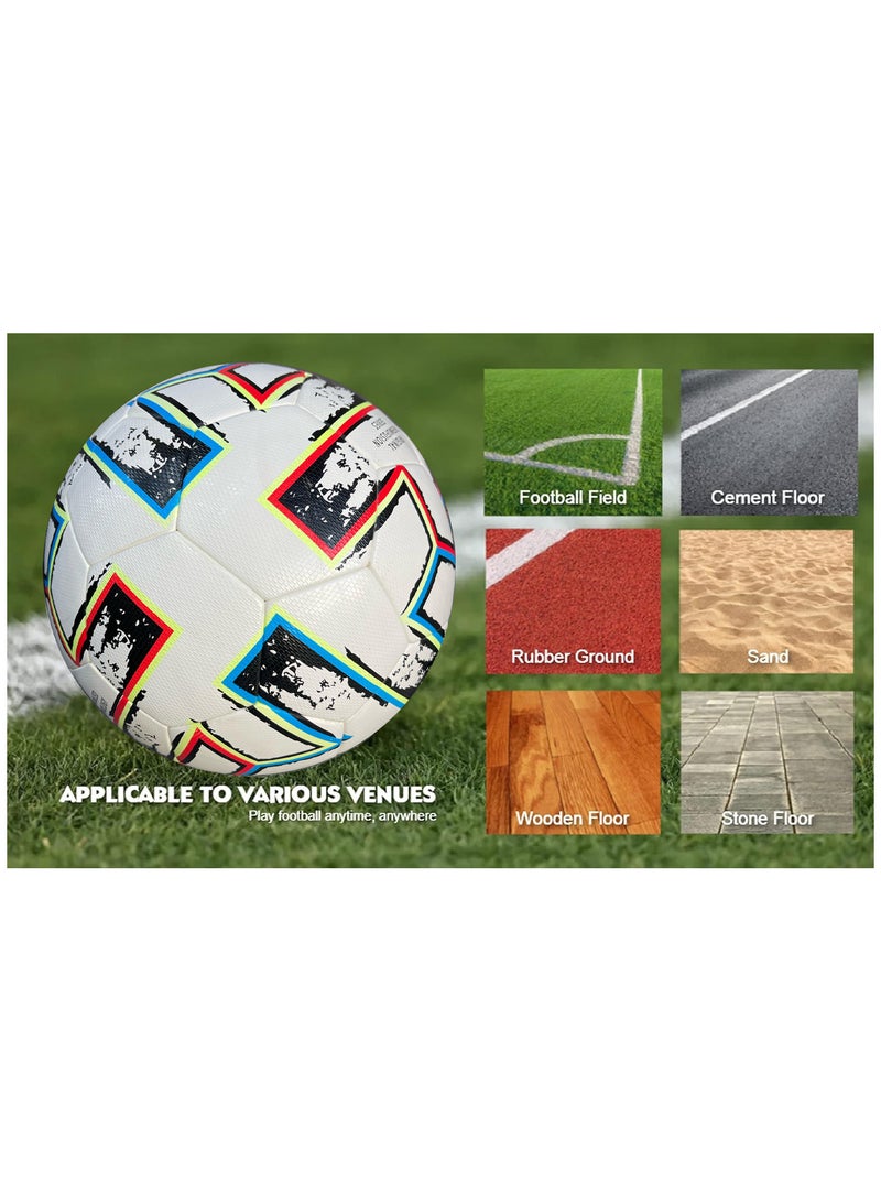 سبال كرة القدم كرة القدم لمباريات كأس العالم أفضل كرة مقاومة للماء للاستخدام في الأماكن المغلقة/الخارجية للتدريب الاحترافي ومطابقة الرجال والنساء للشباب والكبار - Image 4