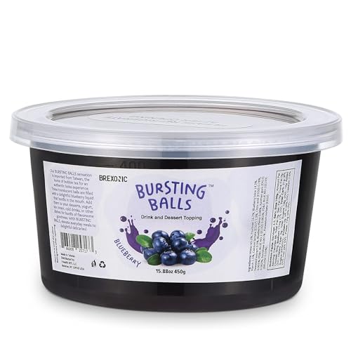 BREXONIC Boba Pearls, Blueberry Popping Bursting Boba, Tapioca Pearls For Bubble Tea (Blueberry, 1 LB 1 Pack) - Image 1