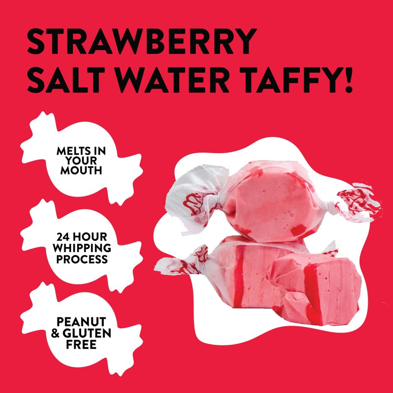 Taffy Town Saltwater Taffy, Strawberry, 2.5Lb - Image 2