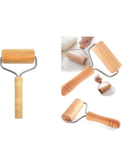 Afili Home Wooden Handle Wooden Roller Dough Roller, Wooden Roller, Wooden Roller Hand Roller Hand Rolling Pin, Smooth Wooden Practical Pizza Pastry Dough Roller Roller Hand Roller, Roller Roller  - Image 1