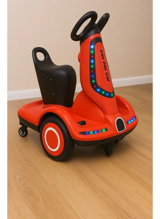 ريكسا سكوتر كهربائي للأطفال بأربع عجلات - محركان، أضواء LED وموسيقى، بطارية قابلة لإعادة الشحن 6 فولت - Image 2