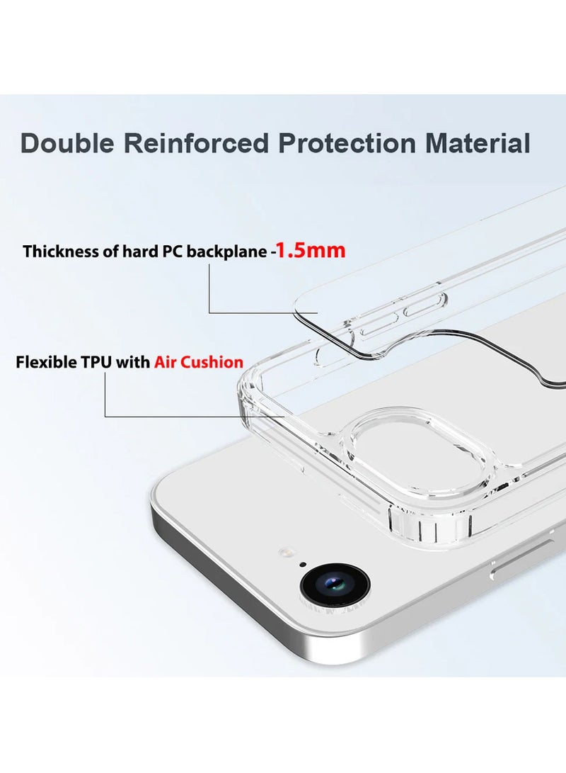 CHAPPELINE Apple iPhone 16e 5G 2025 AIRBAG CASE Series Premium Transparent Airbag Shockproof Anti-Yellowing with Free Iron Plate Case Cover - Clear - Image 4