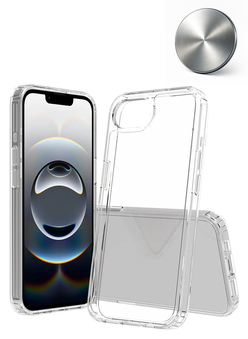 CHAPPELINE Apple iPhone 16e 5G 2025 AIRBAG CASE Series Premium Transparent Airbag Shockproof Anti-Yellowing with Free Iron Plate Case Cover - Clear - Image 1