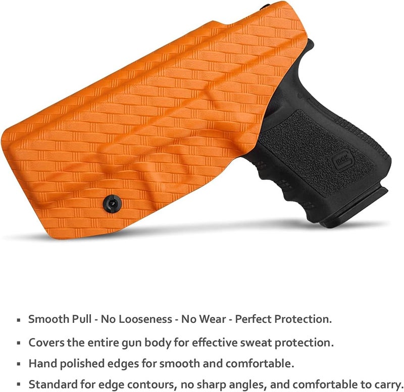 POLE.CRAFT IWB Kydex Holster Custom Fit: Glock 19 19X 25 44 45 (Gen 1 2 3 4 5) & Glock 23 32 (Gen 3 4) - Inside Waistband Carry - Adj. Cant Retention - Image 2