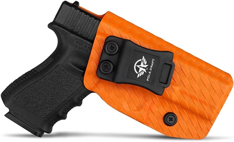 POLE.CRAFT IWB Kydex Holster Custom Fit: Glock 19 19X 25 44 45 (Gen 1 2 3 4 5) & Glock 23 32 (Gen 3 4) - Inside Waistband Carry - Adj. Cant Retention - Image 1
