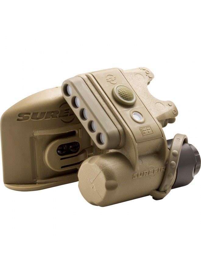 SureFire HL1-A Helmet Light with multiple low-signature spectrums of light and ratchet mount, Tan - Image 2