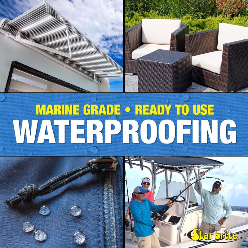 STAR BRITE Waterproofing, Waterproofer + Stain Repellent + UV Protection for Boat Covers, Car Covers, Bimini Tops, Tents, Jackets, Backpacks, Boots, Awnings, Patio Covers & More - 64 OZ (081964) - Image 3