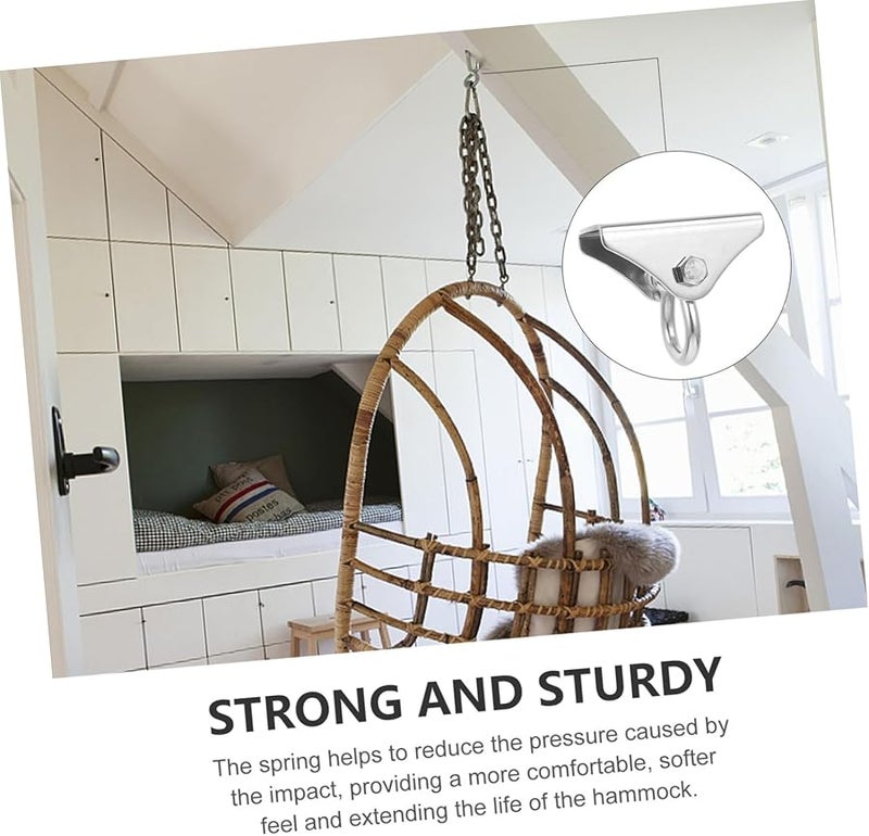 Mikikit مجموعتان من خطاطيف السقف الدوارة الثقيلة لتعليق كرسي الأرجوحة أو الأرجوحة المعلقة - Image 5